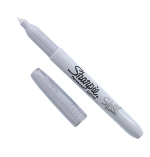 Sharpie Permanent Marker, Fine Point, Metallic Silver