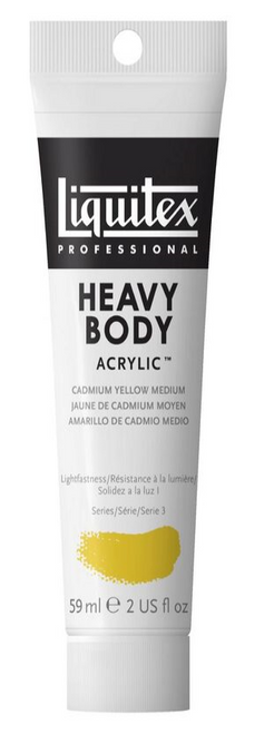 Heavy Body Acrylic Paint, 2 oz, Cadmium Yellow Medium