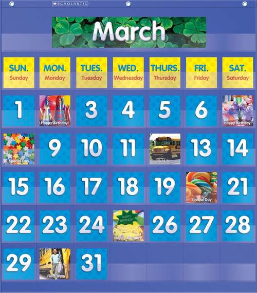 Monthly Calendar Pocket Chart