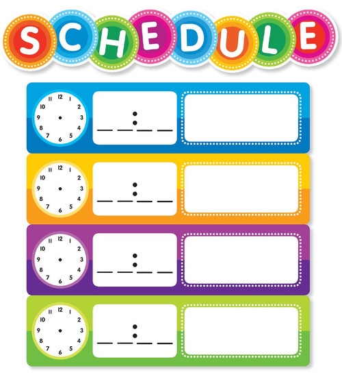 Color Your Classroom Schedule Mini Bulletin Board Display