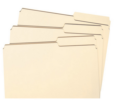 File Folders, Letter Size, 2/5 Cut Tab, Right Position