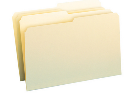 File Folder, Legal Size, 1/2 Cut Tab