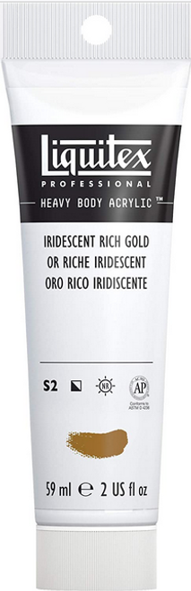 Heavy Body Acrylic Paint, 2 oz, Iridescent Rich Gold