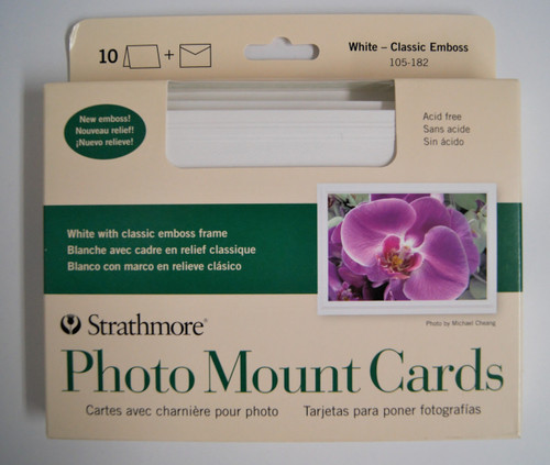 Photo Mount Cards With Envelopes, White With Classic Emboss