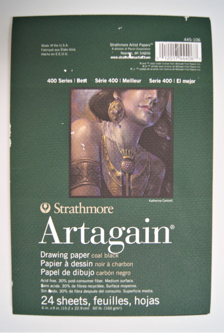 6"x9" 400 Series Artagain® Coal Black Drawing Paper, 60#, Medium (24ct.)