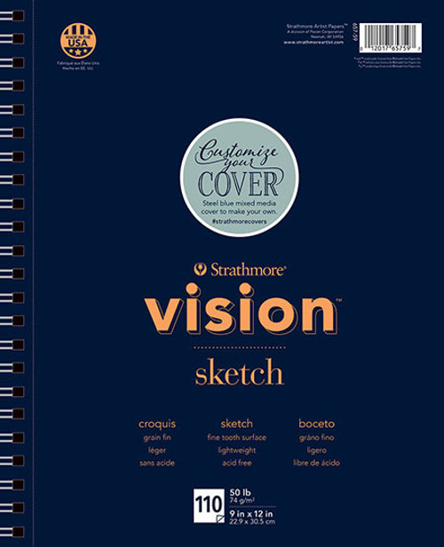 9"x12" Vision Sketch Pad, 50#, Fine Tooth (110ct.)