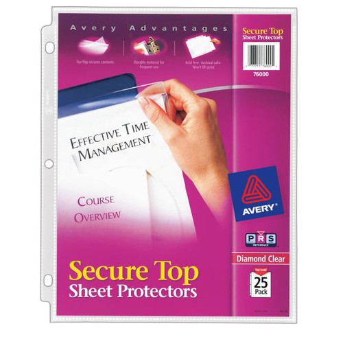 Sheet Protectors, 8-1/2" x 11", Clear, Super Heavyweight, 25 Sheet Protectors