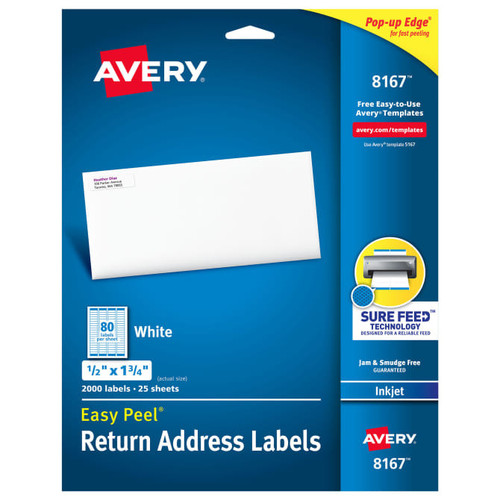 Easy Peel Address Labels, Permanent, Inkjet (2000ct.)