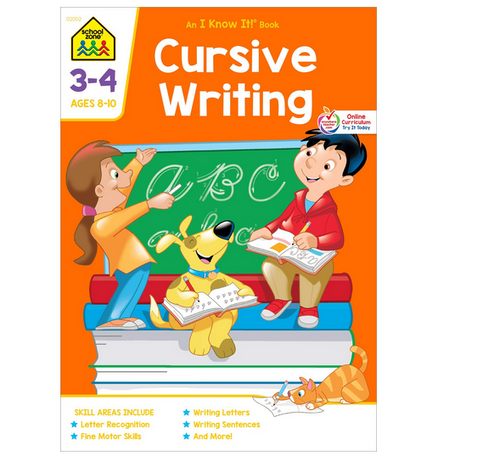 Cursive Writing Education Book, Grades 3-4