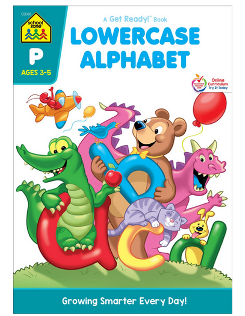 Lowercase Alphabets Educational Workbook, Grade P