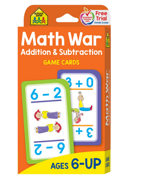 Math War Game Cards, Age 6 & UP