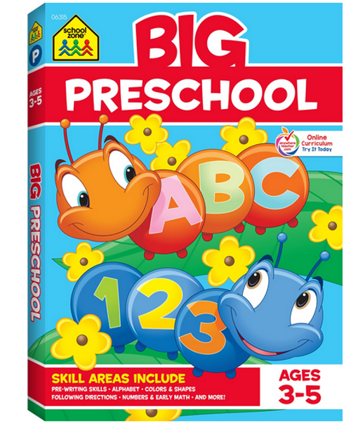 Big Preschool Educational Workbook, Age 3-5