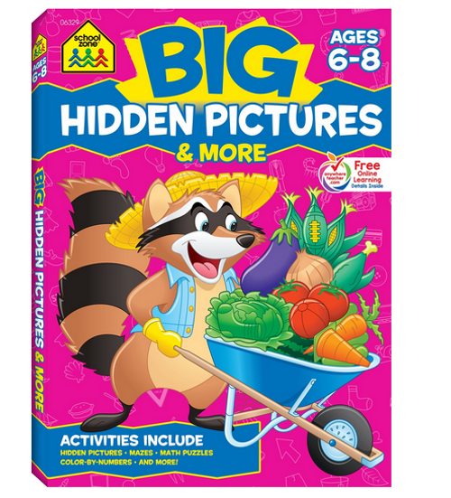 Hidden Pictures Educational Book, Age 6-8