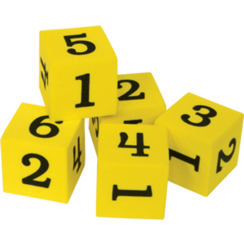 Numbered Foam Dice