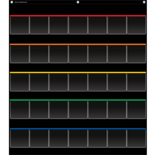 Storage Pocket Chart, Black