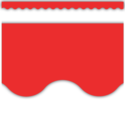 Red Scalloped Border Trim