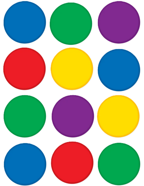 Colorful Circles Mini Accents, Assorted Colors, 36 Count