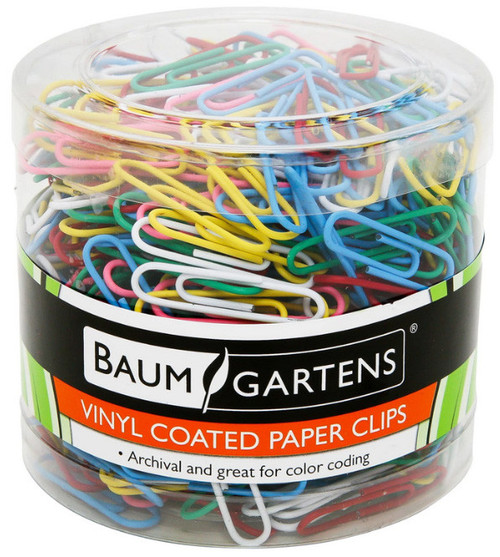 Vinyl Coated Paper Clips, Jumbo Size, Assorted Colors (200ct.)