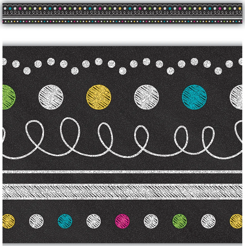 TCR5619 - Chalkboard Brights Straight Border Trim