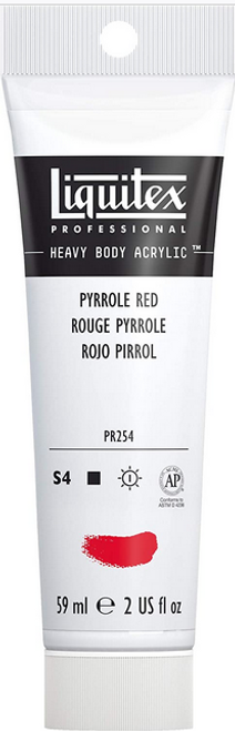 Heavy Body Acrylic Paint, 2 oz, Pyrrole Red