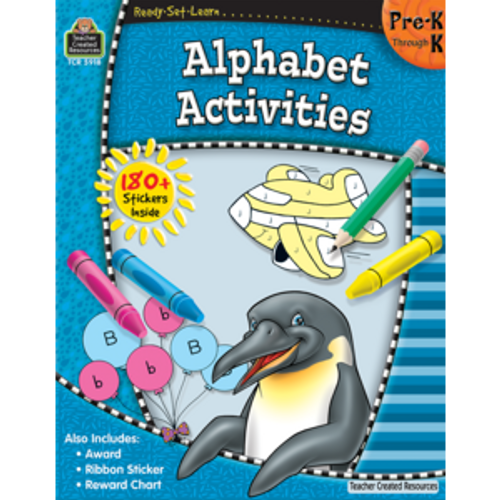 Ready-Set-Learn: Alphabet Activities, Grade Pre-K-K Workbook