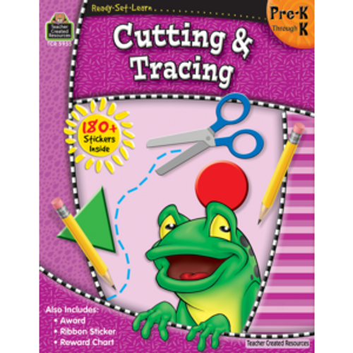 Ready-Set-Learn: Cutting & Tracing, Grade Pre-K-K Workbook