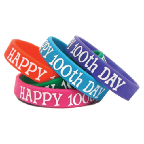 Happy 100th Day Wristbands