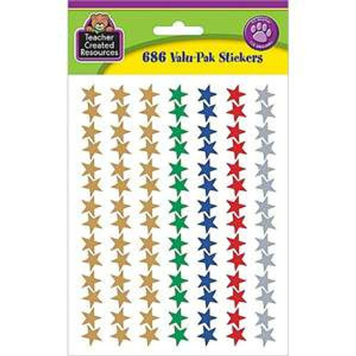 Assorted Foil Stars Stickers Valu-Pak