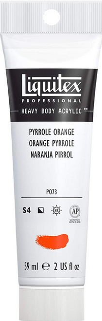 Heavy Body Acrylic Paint, 2 oz, Pyrrole Orange