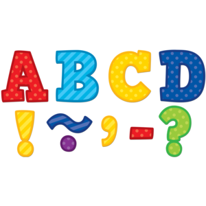 TCR77310 - Playful Patterns Bold Block 3in. Magnetic Letters