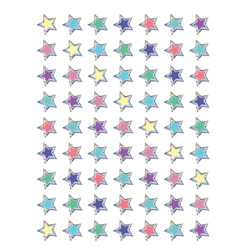 Iridescent Colorful Stars Mini Stickers