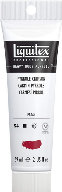 Heavy Body Acrylic Paint, 2 oz, Pyrrole Crimson