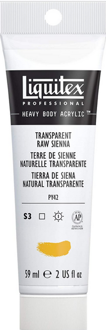 Heavy Body Acrylic Paint, 2 oz, Transparent Raw Sienna