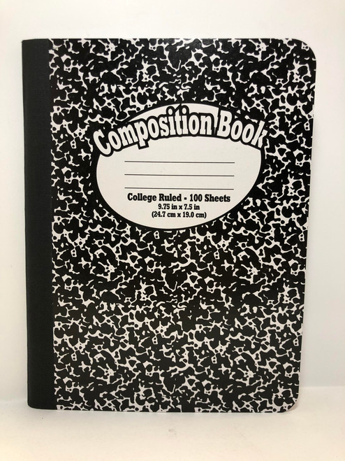 College Ruled Composition Book, Black