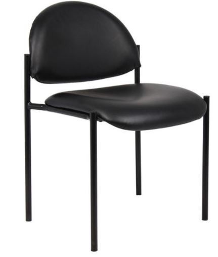 Boss Armless Stacking Chair Black