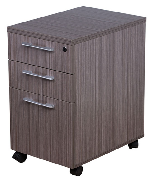 Boss "Simple System" Mobile 3 Drawer Pedestal – Driftwood