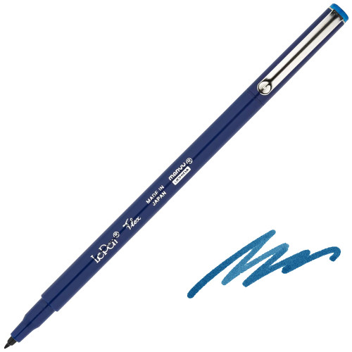 Uchida Le Pen Flex Marker Pen, Brush Tip, Navy