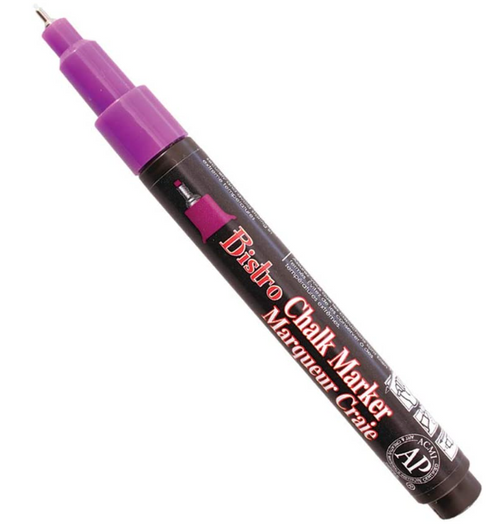 Bistro Chalk Marker, Extra Fine, Flourescent Violet