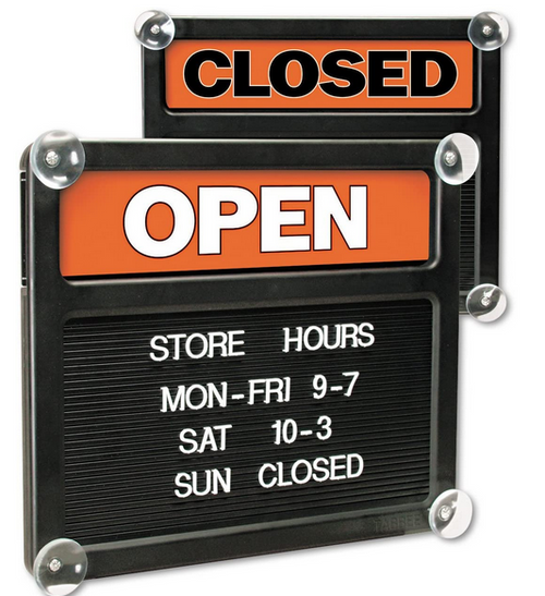 Customizable Double-Sided Open/Closed Sign