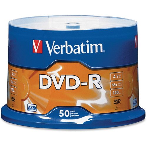 AZO DVD-R, 4.7GB, 16X Speed, 50 Pack Spindle