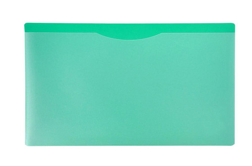 Poly File Jacket, Clear Front, Green Back, Legal Size