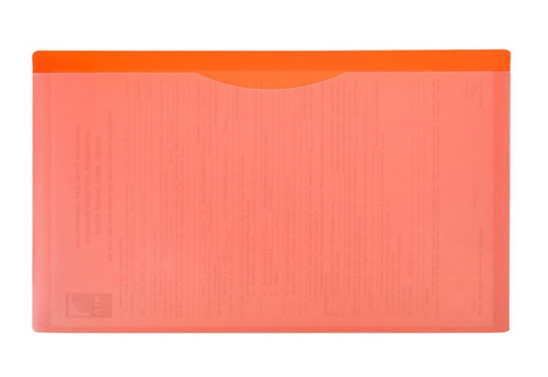 Poly File Jacket, Clear Front, Orange Back, Legal Size
