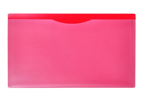 Poly File Jacket, Clear Front, Red Back, Legal Size