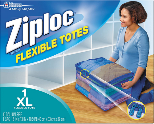 Ziploc Flexible Tote Storage Bag, XL