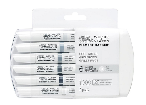 Pigment Markers, Cool Greys Set (6ct.)