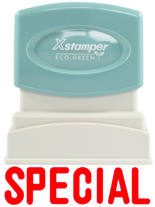 Eco-Green One-Color Title Stamp, "SPECIAL", Red