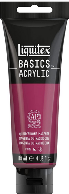 Basics Acrylic Paint, 4 oz, Quinacridone Magenta