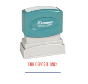 Xstamper, 2035 "FOR DEPOSIT ONLY", Red