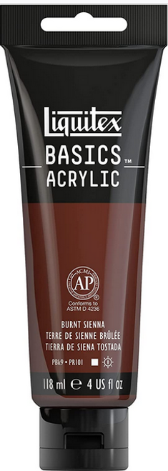 Basics Acrylic Paint, 4 oz, Burnt Sienna