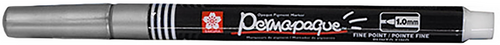 Permapaque Opaque Pigment Paint Marker, Fine Point, Metallic Silver